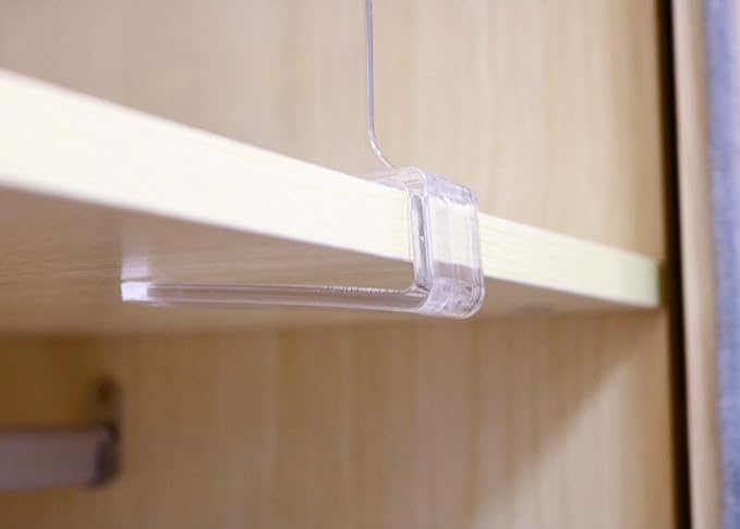 CY craft Shelf Dividers for Closets, Clear Acrylic Shelf Divider for Wood Shelves and Clothes Organizer/Purses Separators Perfect for Kitchen Cabinets and Bedroom Organizer,2 Pieces