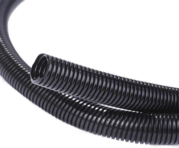 Alex Tech 50ft - 3/8 inch Split Wire Loom Tubing - Black