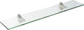 Spancraft Glass F-12x21-Brushed Steel Falcon Glass Shelf, Brushed Steel, 12" x 21"