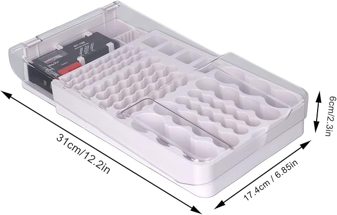 Battery Organizer, Battery Holder Box Holds, Large Capacity Battery Storage Box Organizer Soft Padding for Home Office Workshop 12.2 * 6.85 * 2.36 in