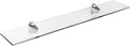 Spancraft Glass H-6x24-Brushed Steel Heron Glass Shelf, Brushed Steel, 6" x 24"