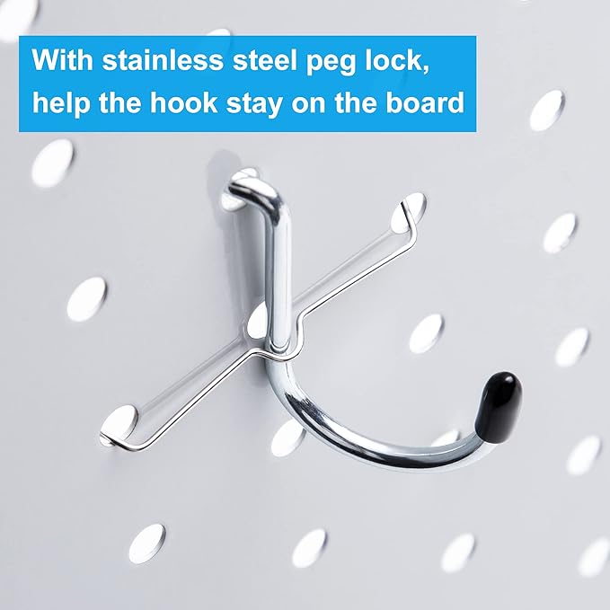 Pegboard Hooks, with Bins, Peg Locks, for Organizing Various Tools, 131 PCS, 60 of Which are Locks