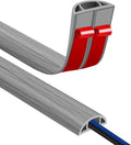 Floor Cord Covers for Wires 3.3FT Cable Hider Wire Cover Self Adhesive Cord Hider Floor for Offices, Homes, Workshops, Warehouses Cable Cavity 0.39" W x 0.27" H