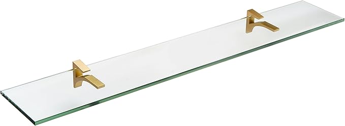 Spancraft Glass C-6x18-Brushed Bronze Cardinal Glass Shelf, Brushed Bronze, 6" x 18"