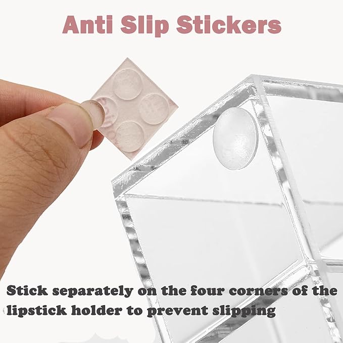 Lipstick Organizer 24 Slot Lipstick Holder Display Rack Small Clear Plastic Compact Lip Gloss Perfume Sample Mascara Holder