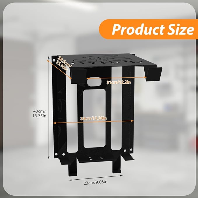 Bike Wall Mount Rack, Wall Bike Rack with Shelf and Hooks, Bike Storage Wall Mount System For Race Bicycles and Mountain Bikes, Space Saving Wall Mounted Hanger for Garage, Store your helmet and shoes