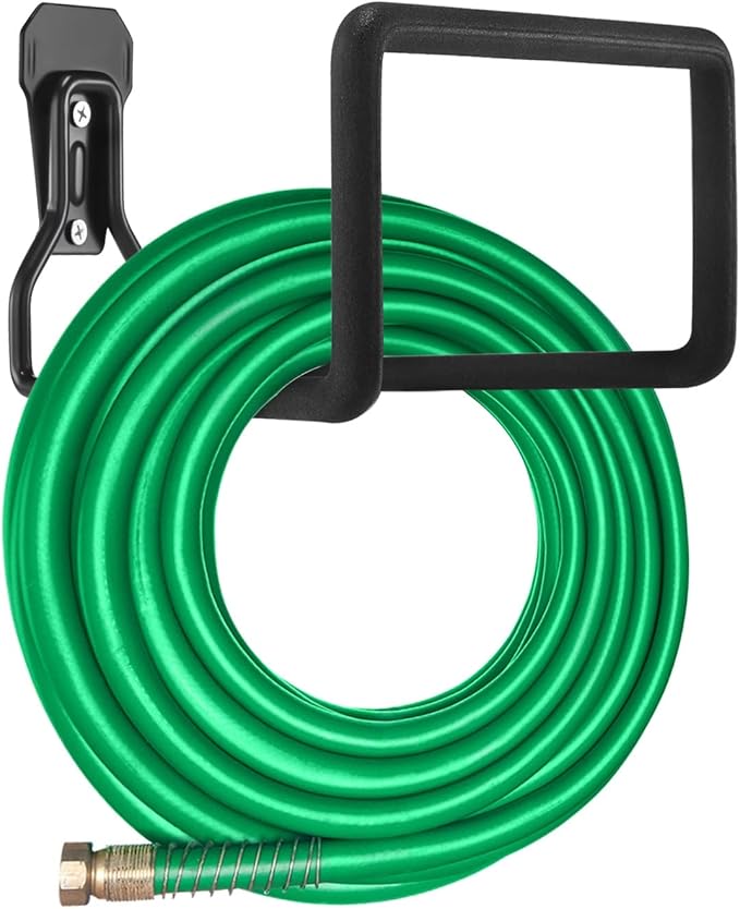 Metal Hose Reel,Hose Holder Hose Hanger Heavy Duty Hose Holders Wall Mount, Hook for Garden Hose/Expandable Hose/Water Hose/Pocket Hose/Flexable Hose(Hose Holder 150 Ft)