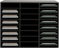 Mail Sorter Organizer, 24 Compartments Mailbox for Classroom, Desktop File Organizer with Adjustable Shelves, for Office Home Classroom, Black