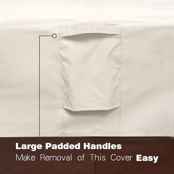 Vailge Patio Chair Covers, Lounge Deep Seat Cover, Heavy Duty and Waterproof Outdoor Lawn Patio Furniture Covers (4 Pack - Large, Beige & Brown)