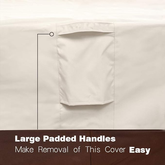 Vailge Patio Chair Covers, Lounge Deep Seat Cover, Heavy Duty and Waterproof Outdoor Lawn Patio Furniture Covers (Large, Beige & Brown)