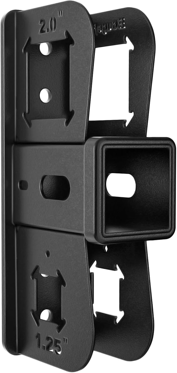 BougeRV Hitch Wall Mount, 2" Receiver, Max Hold Up to 300LBS, Bike Rack & Cargo Rack Storage, Hanging Garage Organizer, Trailer Hitch Receiver Hitch Bicycle Ski Rack Storage Organizer