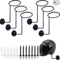 TIHOOD 6PCS Motorcycle Helmet Rack, Metal Helmet Hanger, Wall Mounted Helmet Holder, Ball Rack and Hat Rack, Multifunctional Helmet Rack
