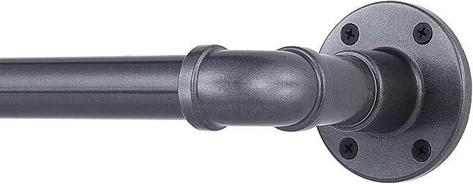 Industrial Gunash Curtain Rod, 30-168 Inch, Outdoor Rustic Room Divider