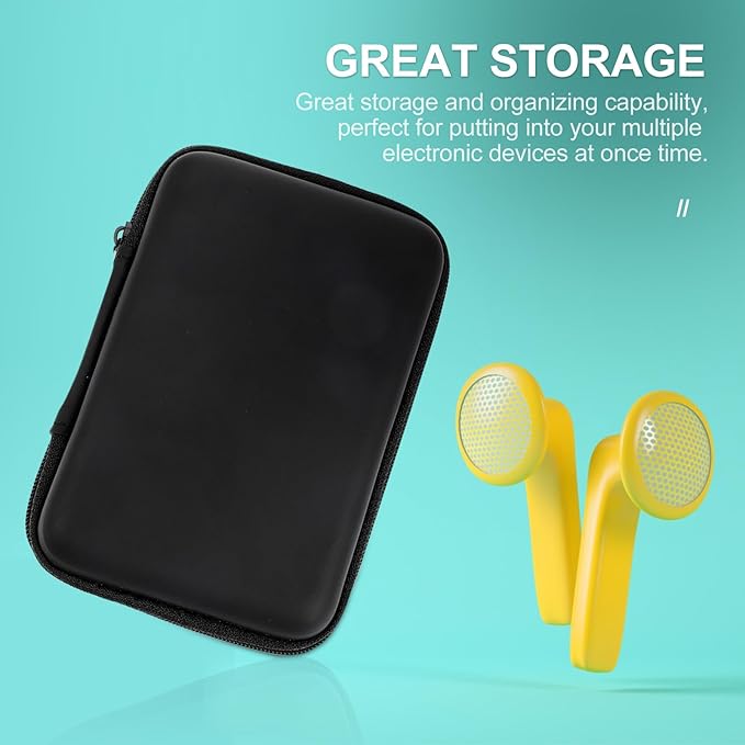 2pcs Compact Electronic Travel Organizer Cable Bag Shockproof Cord Storage Pouch Portable Holder for Electronics Accessories
