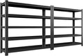 60" W Garage Shelving Heavy Duty Metal Shelving 3000LBS Storage Shelves Adjustable 5 Tier Metal Shelves for Storage Industrial Shelves for Garage, Warehouse, 24.2" D x 60'' W x 72'' H, 2 Pcs