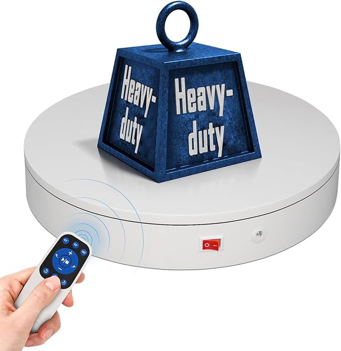 Remote Motorized Electric Turntable Rotating Display Stand Spinning Rotating Platform 360 Photography Turntable Motorized Spinning Platform for Photography,Display,3D Scaner
