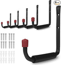 6 Pack Garage Hooks Heavy Duty with EVA Pads and Rubber End Caps, 9.48inch Steel Kayak Storage Hooks for Hanging Bikes, Ladders, Folding Chairs and Garden Tools