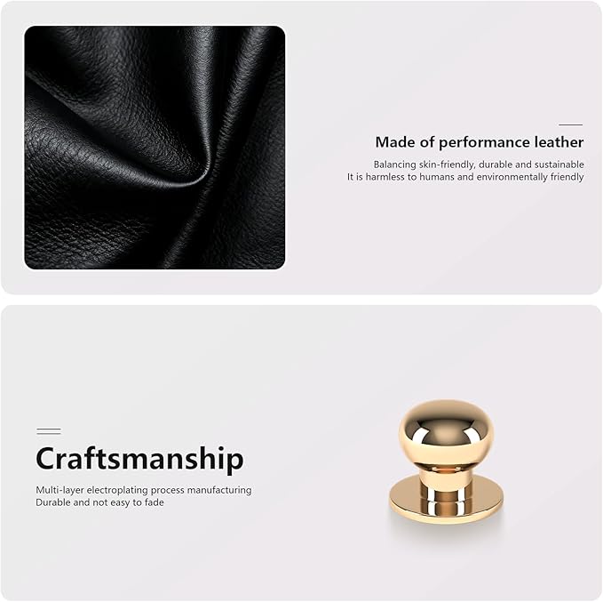 Office Supplies,Black Vegan Leather Office Organization with 2 Drawers & Tray,Glasses Holder with Gold-Tone Metal Accents Knob for End Tables,Bedside Table,Bedroom