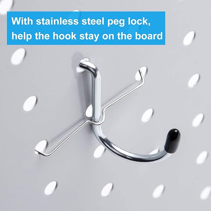 Pegboard Hooks Assortment, for Organizing Various Tools, with Pegboard Bins, 165 PCS, 80 of Which are Locks