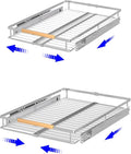 Pull Out Drawer Cabinet Organizer, Expandable Slide Out Storage Shelves - Heavy Duty, Durable and Smooth Slide-Out, 12.3"~18.3" Wide x 22.5" Deep, 2 Pack