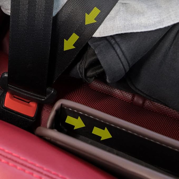 Riloer Car Organizers for Gap Leather Waterproof Car Seat Gap Fillers for Cars, Suvs, Trucks, Front Seat Gap Fillers for Phones, Keys, Cards, Glasses, Red