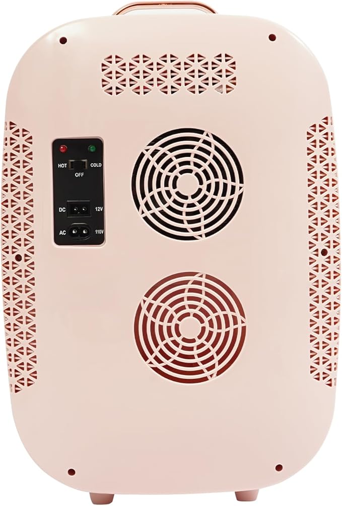 12.68Qt Portable Small Refrigerator Cosmetics Refrigerator Mini Fridge with Constant Temperature( 4-60℃/39.2-140℉) Personal Beauty Fridge for Bedrooms, Offices, Dormitories, Dressing Rooms(Pink)