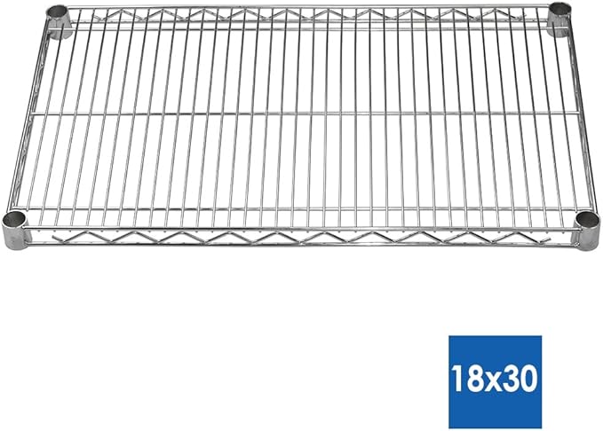Shelving Inc. 18" d x 30" w x 84" h Chrome Wire Shelving with 6 Tier Shelves, Weight Capacity 800lbs Per Shelf