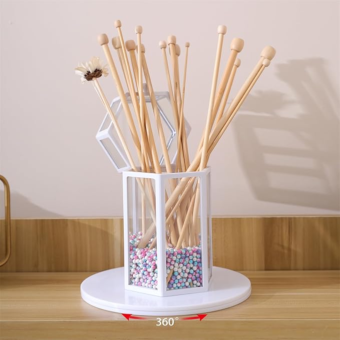 6 inch Small Lazy Susan Turntable Acrylic Ball Bearing Rotating Tray for Spice Rack Table Cake Kitchen Pantry Decorating Bathrooms, 20-lb Load Capacity (360˚ Rotation) – Transparent