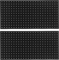 Hilitand Metal Pegboard Panels 2 Pack Heavy Duty Wall Mounted Tool Organizer Pegboard Tool Wall Organizer Peg Board for Garage Home Craft Room Kitchen with 288 Holes Powder Coated Steel