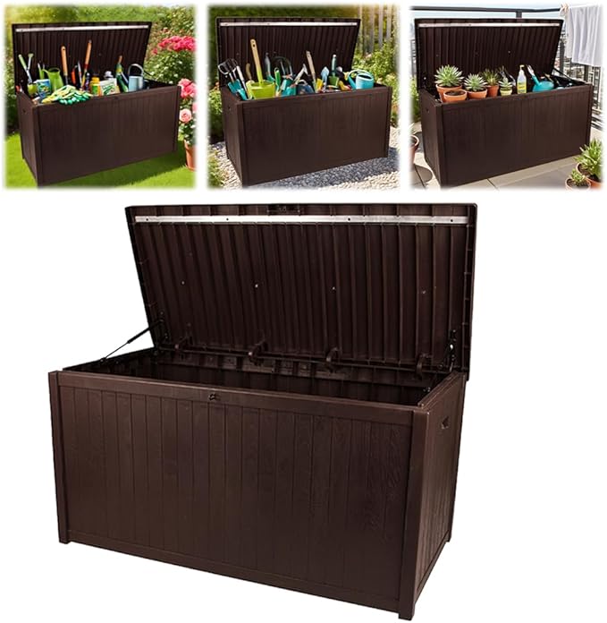 Large Outdoor Storage Box UVs-Resistants Outside Storage Box Container Waterproof for Furniture Outdoor Cushions Garden Tools