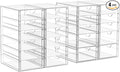22 Drawers, Acrylic Desk Makeup Organizer, Plastic Drawers Organizer, Stackable Storage Solution for Makeup, Dresser, Office, Bathroom Clear Plastic Craft and Bead Storage Cabinet