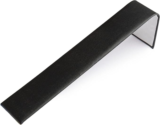 Novel Box 2 Pack Bracelet/Watch Ramp Black Leatherette 2x8.25x2 Inches - Slim and Sleek Ramps for Jewelry Display - Bracelet Holder Organizer Stand for Wedding, Selling & Personal Use