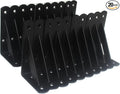 20 Pack L5 x H 3" Black Heavy Duty Shelf Brackets with Screws Metal Shelf Brackets Shelf Support Angle Brackets for Shelves L Brackets Heavy Duty Floating Shelf