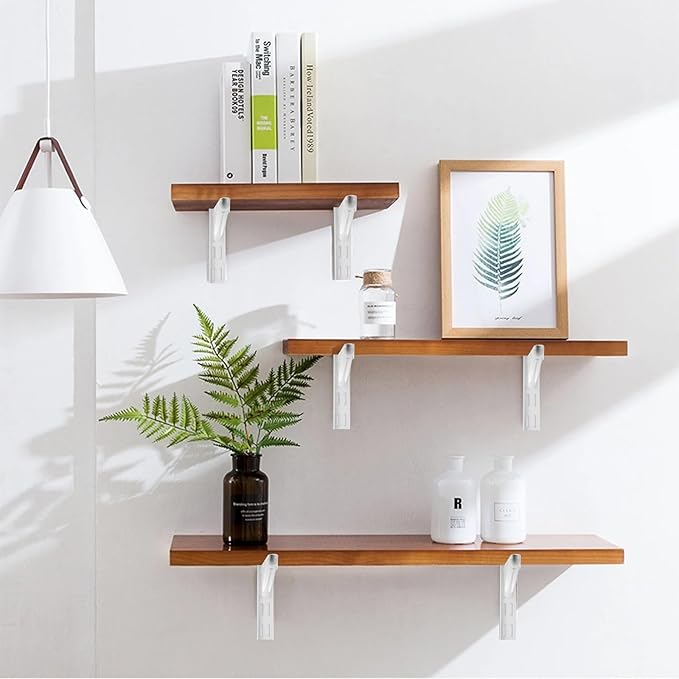10 Pack 7‑Inch Adjustable Wire Shelf Brackets – Heavy‑Duty Double‑Track Closet & Wall Shelving System Supports（White）