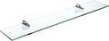 Spancraft Glass H-8x27-Chrome Heron Glass Shelf, Chrome, 8" x 27"