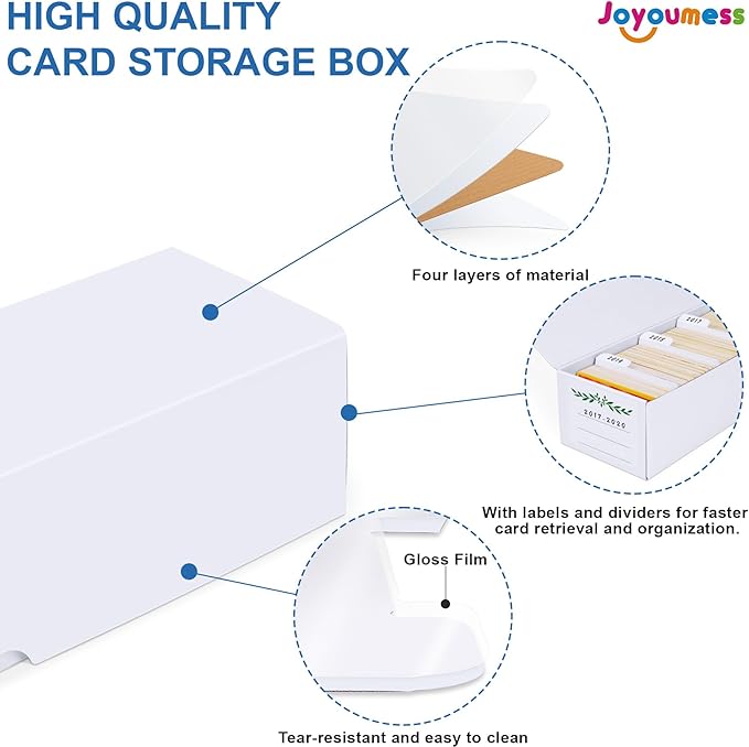 Trading Card Storage Box, card organizer box with dividers for Baseball, Sports, Game, Playing Card Collection, pack of 6