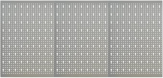 Wall-Mounted Peg Boards 3 pcs 15.7"x22.8" Steel 145349