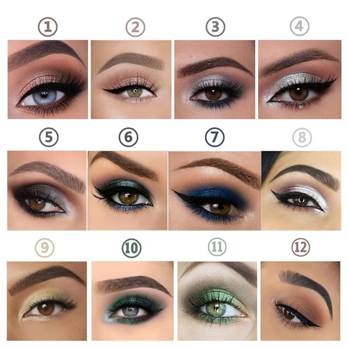 Dark Gray Eyeshadow Stick Makeup, Cream Shimmer Eye Shadow Pencil, Hypoallergenic Waterproof Long Lasting Crayon, Smooth Glitter Primer Palette Eyeliner Make up