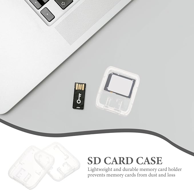 24pcs Portable Memory Card Cases Small Organizer for Secure Digital and Cards Transparent Storage Box with Lid Lightweight Protective Holder to Prevent Loss and Damage for Cameras