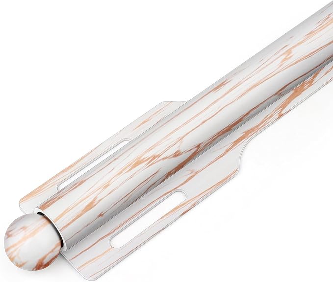 FIRJOY 12" Valet Rod for Closet Pull Out (2 Pack, Marble Grain)