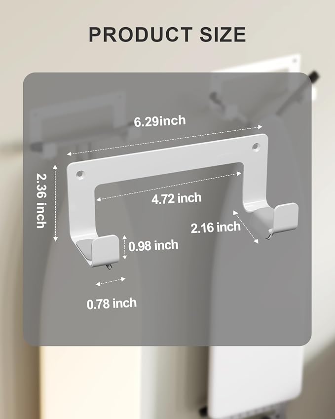2PC Ironing Board Hanger Wall Mount Stainless Steel, Y T Leg Ironing Board Holder Wall Mount for Laundry Room, Iron Board Hooks for Wall Heavy Duty White