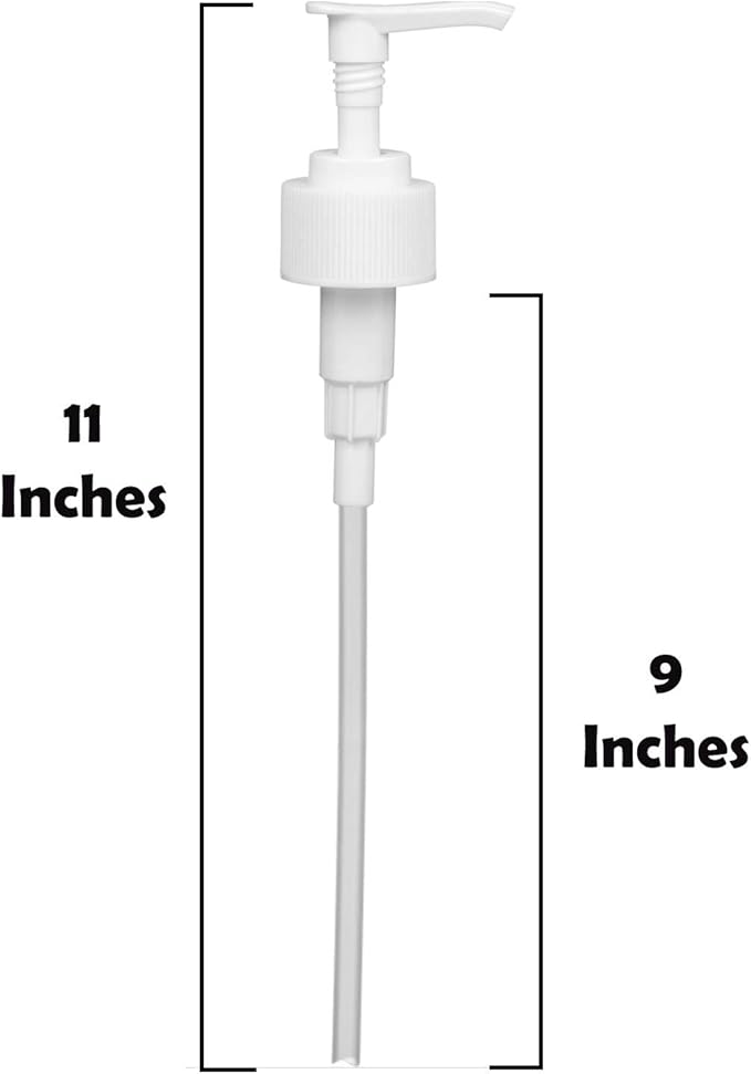 White Soap and Lotion Pump, Fits Most 32oz Castile Soap Bottles, 28/410 Neck, 5cc Dispensed Per Pump (2 Pack)