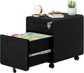 2 Drawer File Cabinet with Lock and 4 Keys, Mobile Metal Filing Cabinet, File Cabinets for Home Office, Under Desk, Pre-Assembly, File Drawer, Letter/Legal/A4 Hanging File Folders