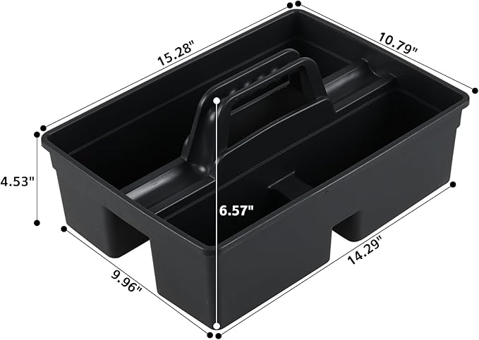 6-Pack Plastic Cleaning Caddy Organizer with Handle, Carry Caddy for Cleaning Products