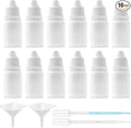 12PCS 5ML White Plastic Empty Squeezable Dropper Bottles Portable Eye Liquid Dropper Small Plastic Refillable Containers with Screw Cap and Plug (White, 5ML)