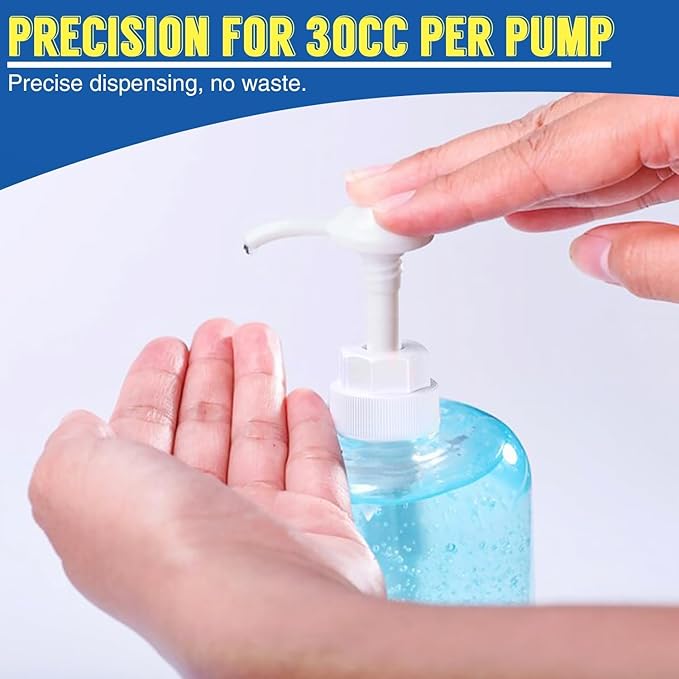 6 Pcs 5 Gallon Pump Dispenser 38-400 1 oz Dispenser Pump for Large Gallon Bucket with 50cm Extended Tube, Cap to Avoid Dripping, Great for Shampoo, Conditioner, Bleach Liquid, Laundry, Detergent, Oil