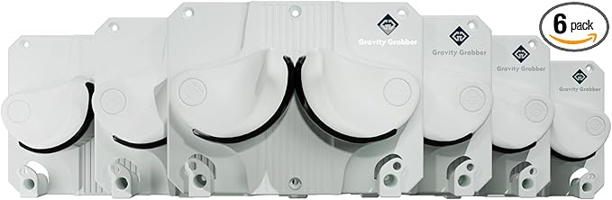 Gravity Grabber - Ultimate Ski & Snowboard Wall Rack | Secure, Non-Slip Storage | Fits Any Ski/Board | Garage Organization | Ski Storage Rack | Snowboard Storage Rack | Winter Gear Organizer | 6 Pck
