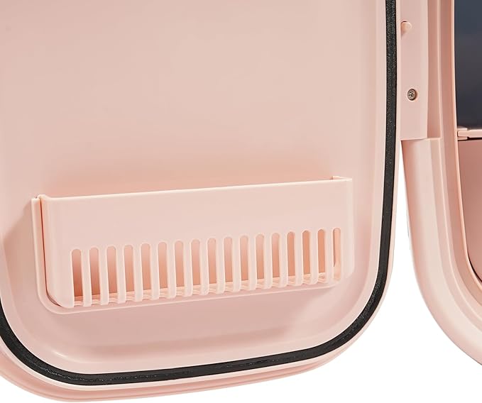 Beauty Fridge for Cosmetics Storage,12.68Qt Mini Cosmetics Refrigerator with Cooling & Heating Function,Compact Fridge for Makeup Lipstick with Handle,Skincare Fridge for Cosmetics,Food,Drinks (Pink)