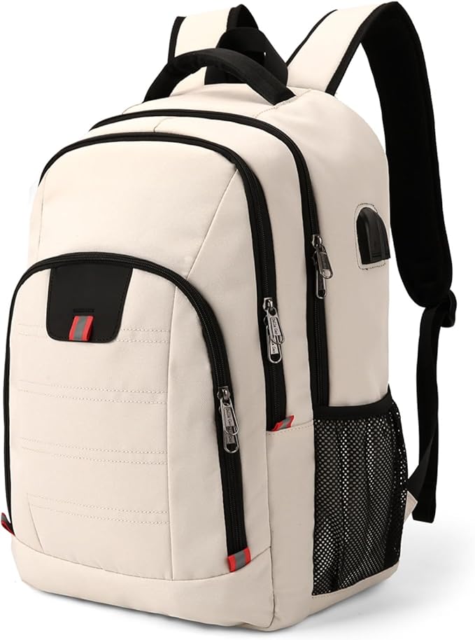 Della Gao Laptop Backpack for Men, Large Anti-Theft Business Travel Backpack with USB Charging Port, Water Resistant College School Computer Bag for Men/Women for 17 Inch Laptop and Notebook