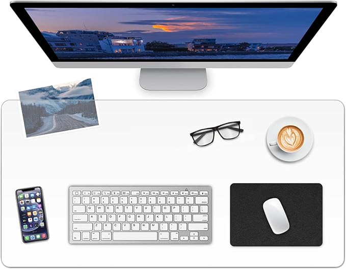 Clear Desk Mat, Non-Slip PVC Desk Protector Mat with Round Edge, Heat Resistant & Waterproof Clear Desk Writing Mat for Home and Office (39.4''*19.7'')